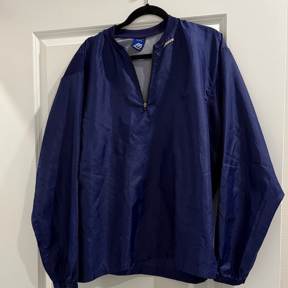 MIZUNO Blue Purple Windbreaker Jacket sz 42 44